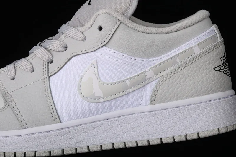 All categories Air Jordan Jordan series basketball shoes Air Jordan 1 Low G version pure original Air Jordan 1 Low GS AJ1 Joe 1 low-top white gray camouflage low-top basketball shoes DD3234-100